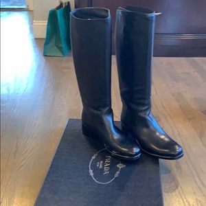 Prada leather boots